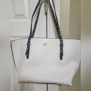 Calvin Klein White Tote Bag